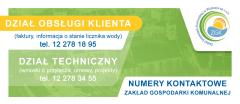 Numery kontaktowe do Zakładu Gospodarki Komunalnej w Wieliczce